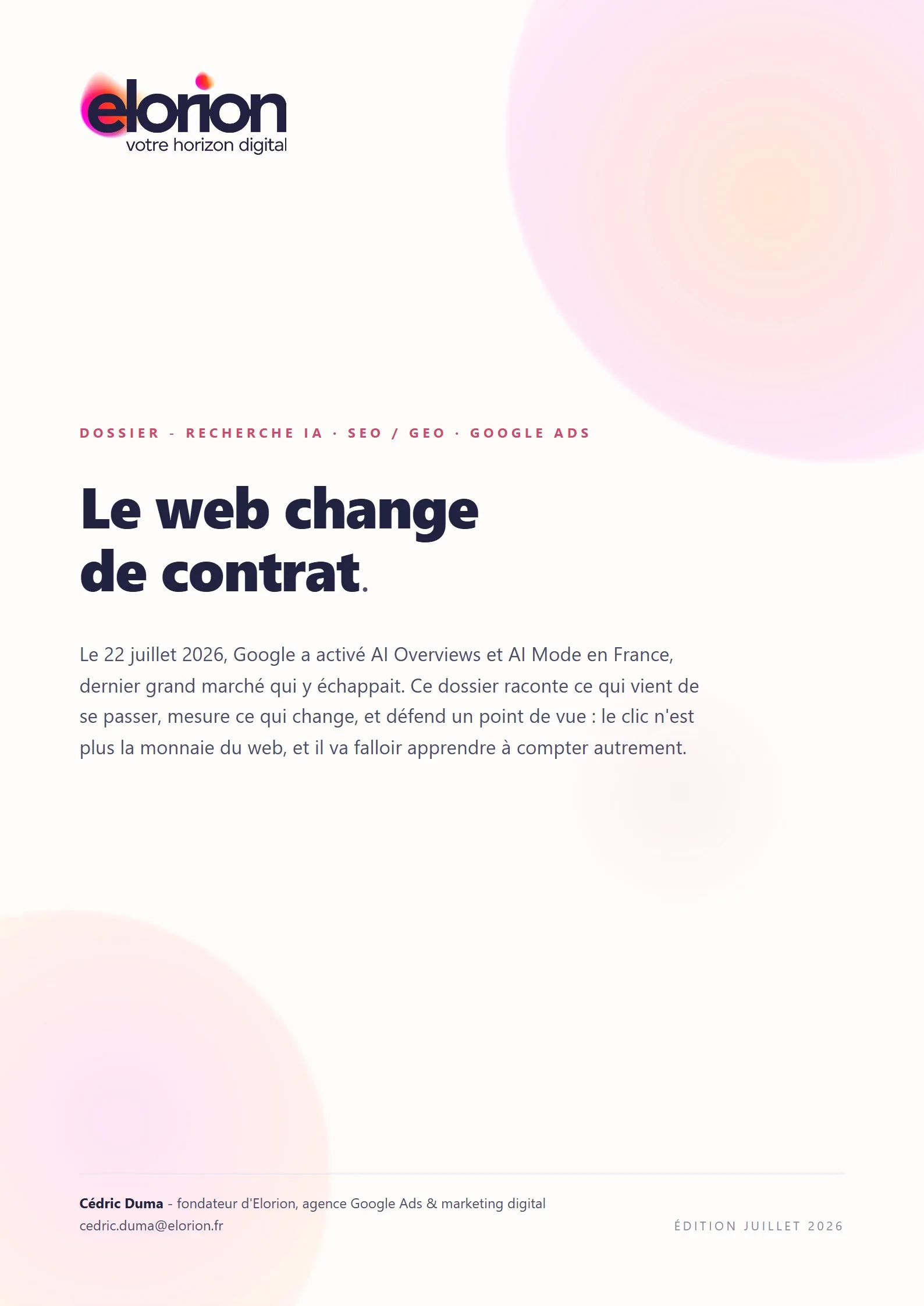 Livre blanc AI Overviews et AI Mode en France